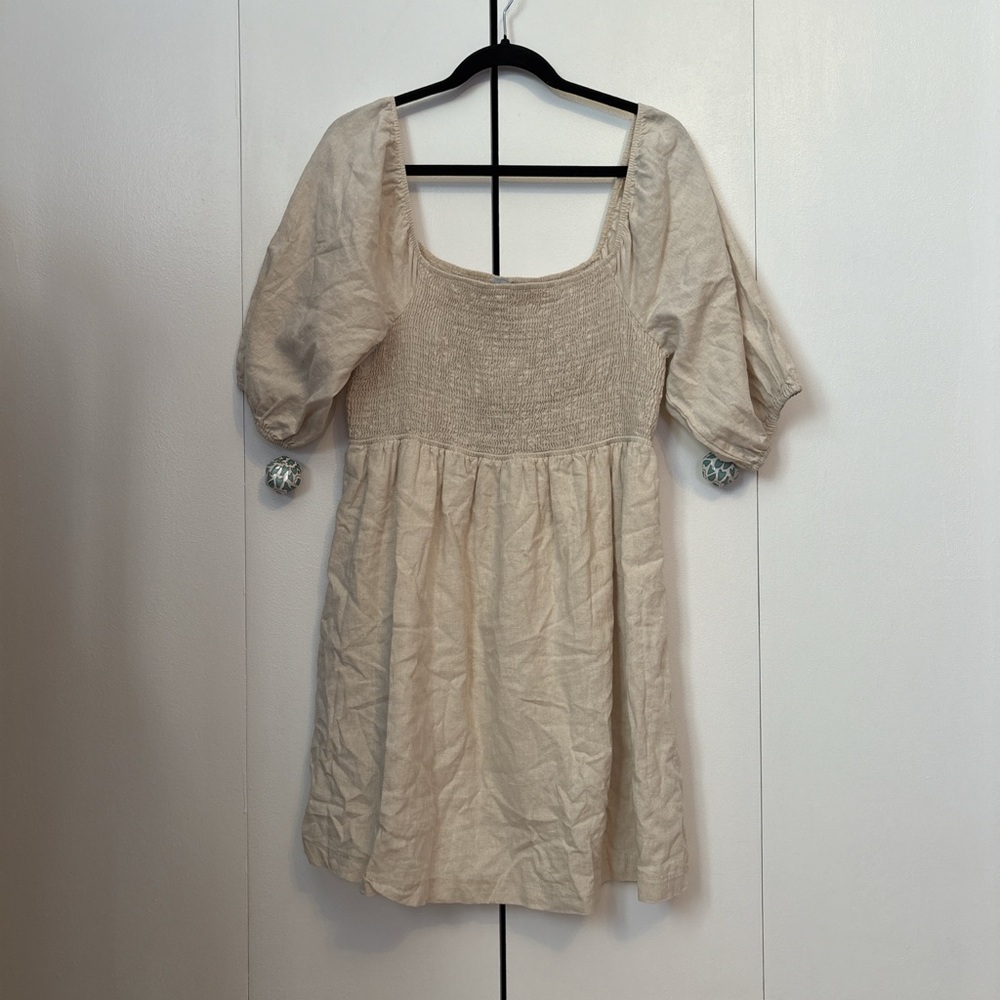 White Birch Textured Cream Dress